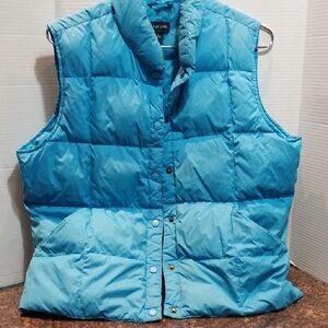 Lands' End Women' s Light Blue Puffer Vest W..Size L..EUC
